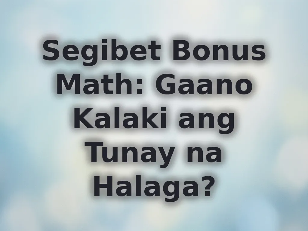 Bonus calculation guide