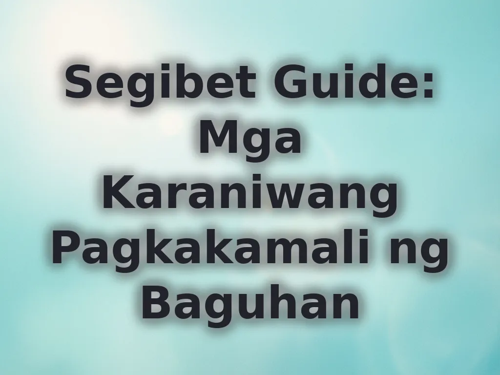 Guide sa mga account errors